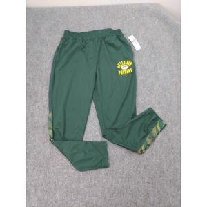 Green Bay Packers Track Pants Mens 2XL Green Jacquard Zip Ankle Logo NFL